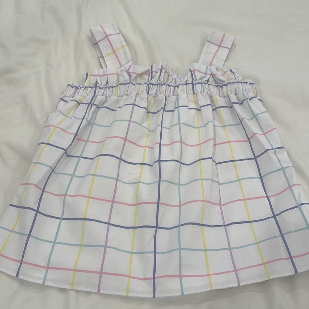 The Beaufort Bonnet window pane plaid top